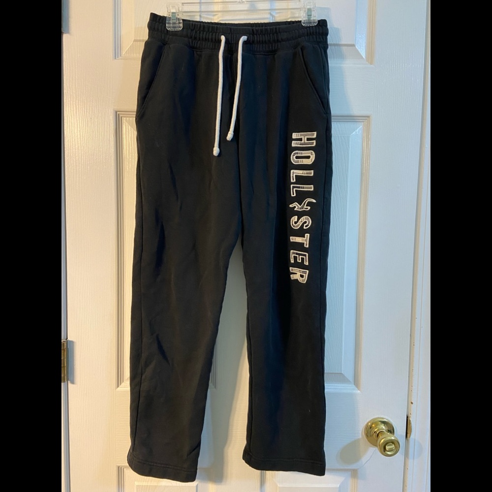 Men’s Hollister sweatpants joggers black sz XS